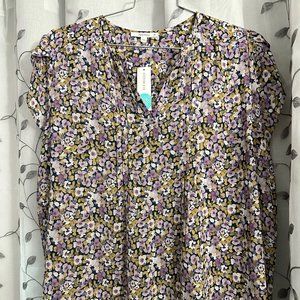 Fun2Fun Alvena Split Neck Blouse - Size 2X